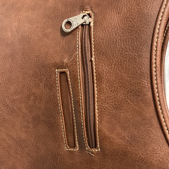 Attractive Montanawest Southwest Design Shoulder Bag - Camel Brown - Picture 7 of 10